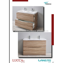 New Design Curved Self-Handle Bathroom Vanity with Laminate Postforming Door